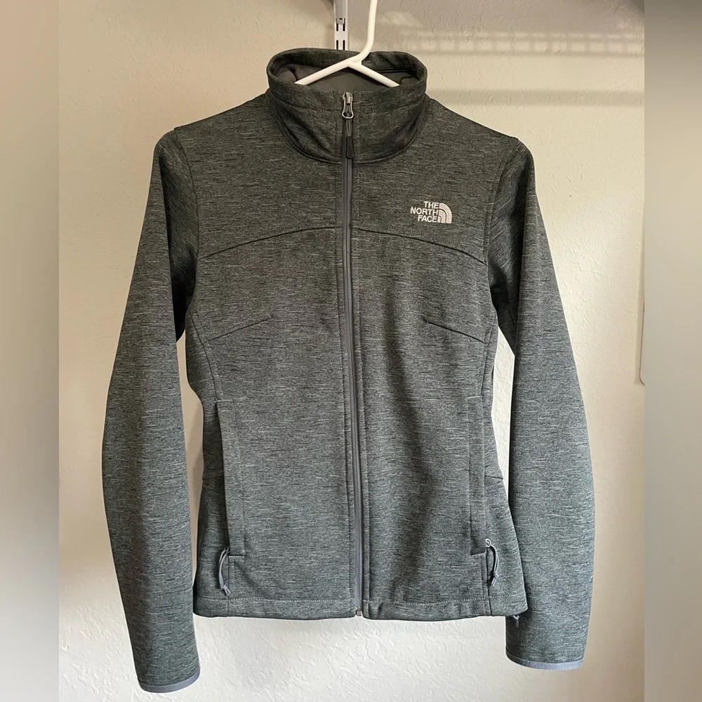 The North Face Softshell Apex Jacket#A4L4 Gray - Picture 3 of 7